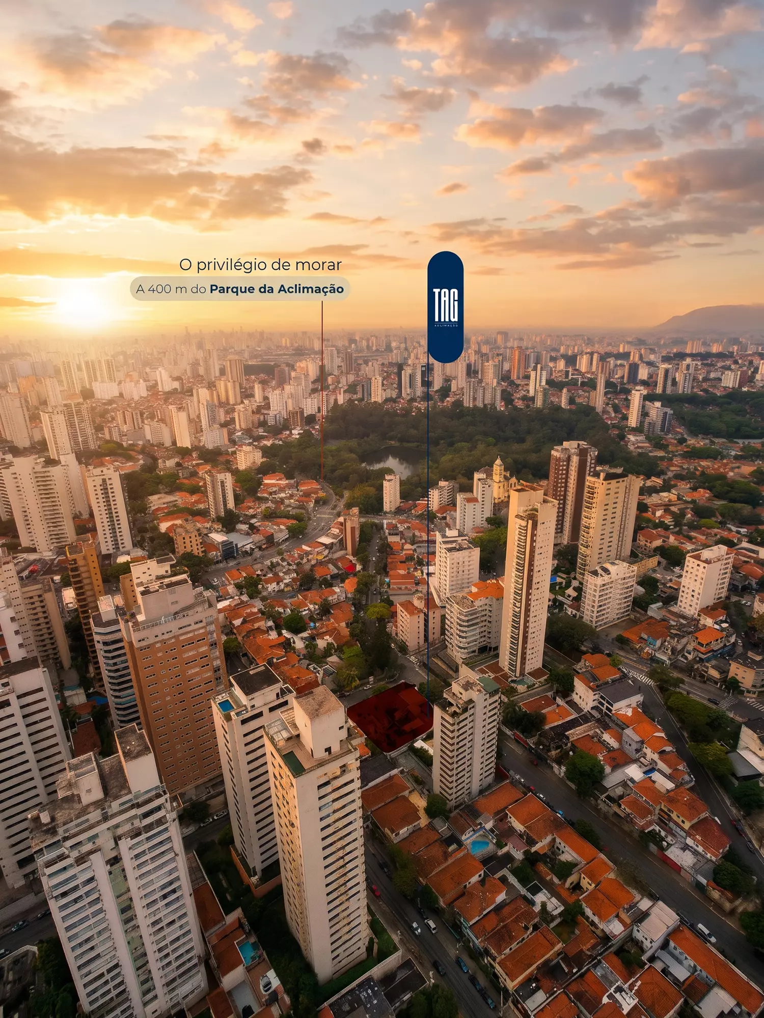 Vista aérea da região do Parque da Aclimação